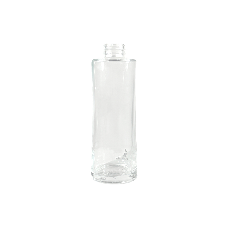 Transparente, lange, zylindrische Lotionsflasche mit Schraubverschluss, 108 ml, leicht