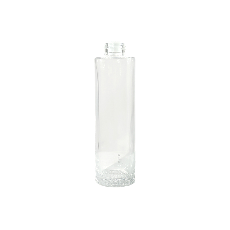 Transparente, lange, zylindrische Lotionsflasche mit Schraubverschluss, 108 ml, leicht