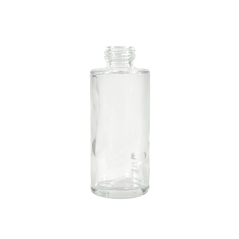 Transparente, lange, zylindrische Lotionsflasche mit Schraubverschluss, 108 ml, leicht