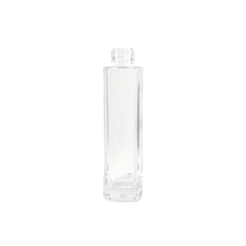 Transparente, lange, zylindrische Lotionsflasche mit Schraubverschluss, 108 ml, leicht