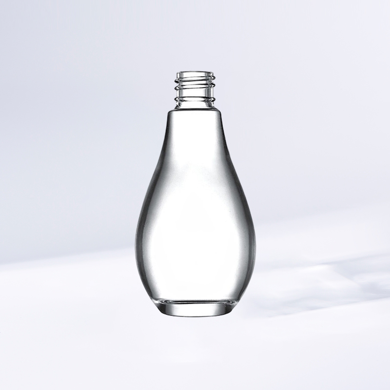 J2514 Transparente Lotionsflasche in umgekehrter Birnenform, 46 ml, mit schlichtem, modernem Design